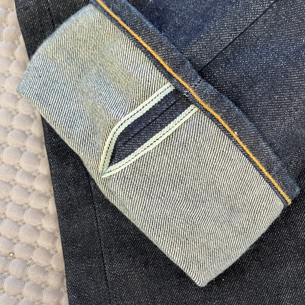 Men's Dark Blue Straight Jeans - Picture 11 of 13